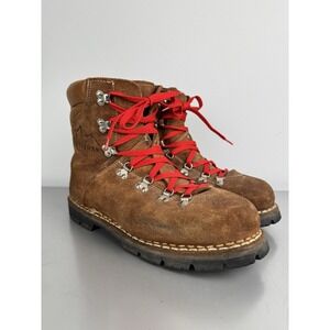 Vintage LOWA Norseman Hiking Boots Mens 13 D Brown Suede Norwegian Welt Mountain